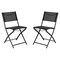 Flash Furniture Brazos Folding Chairs w/Black Flex Comfort Material Backs and Seats and Black Metal Frames, 2PK TLH-SC-097-BLK-02-GG - alternate 3